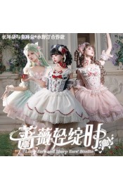 Long Ears&Sharp Ears When Roses Bloom Top and Skirt Set(Reservation/3 Colours/Full Payment Without Shipping)